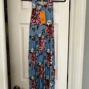 GC Women's Floral Maxi Dress - Blue and Pink